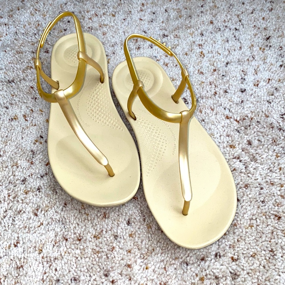 Gold Fitflop Sandals